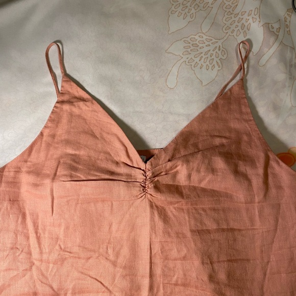 Mango Salmon Linen Shift - Picture 2 of 4